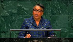 udith SUMINWA lors du conseille des nations unie à New York